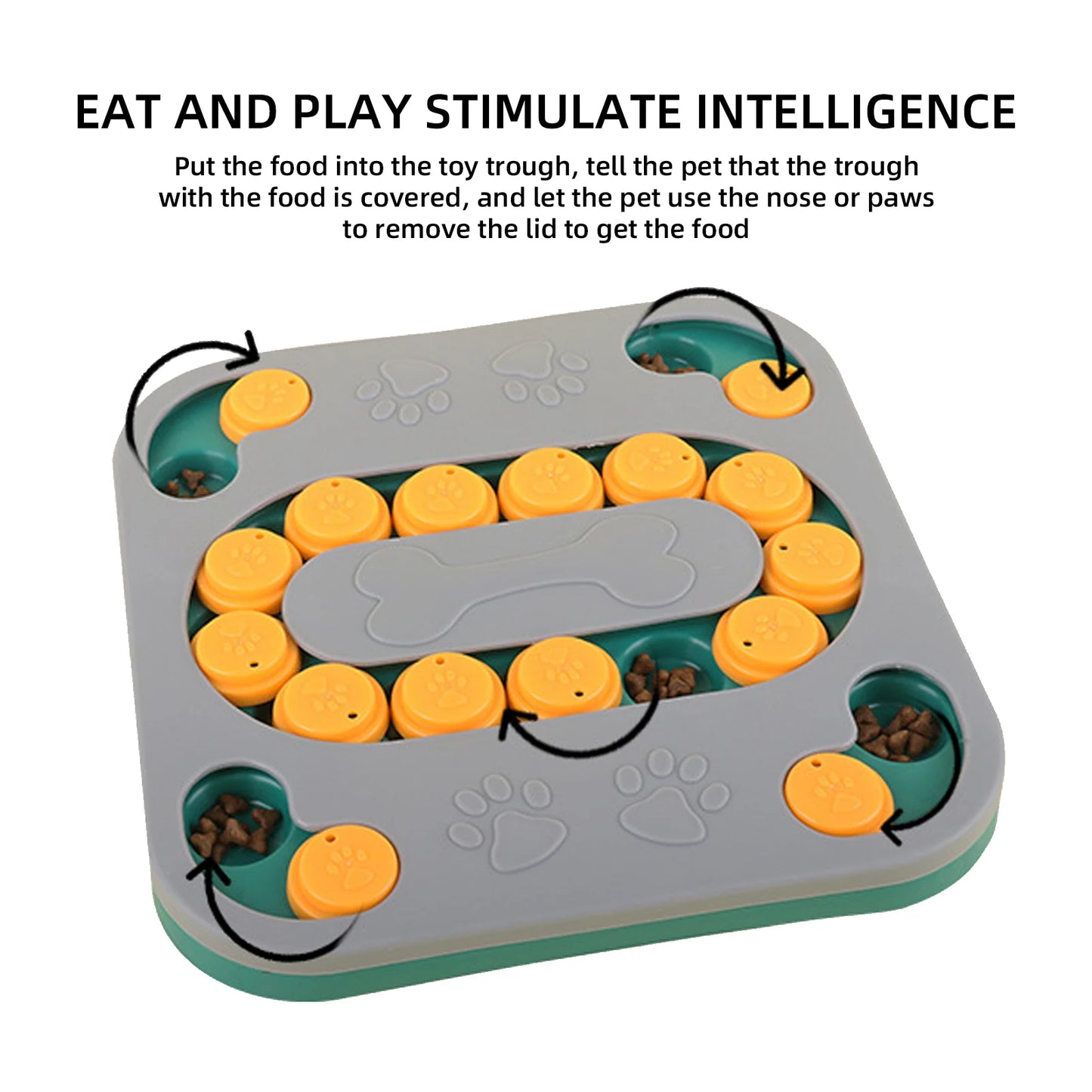 Dog Puzzle Toys Slow Feeder Food Dispenser Interactive Pet Toy For IQ Training