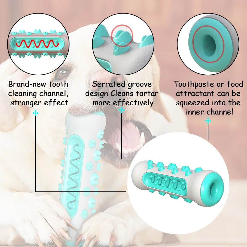 Dog Molar Toothbrush Puppy Safe Molar Stick Cleaning Massager Rubber