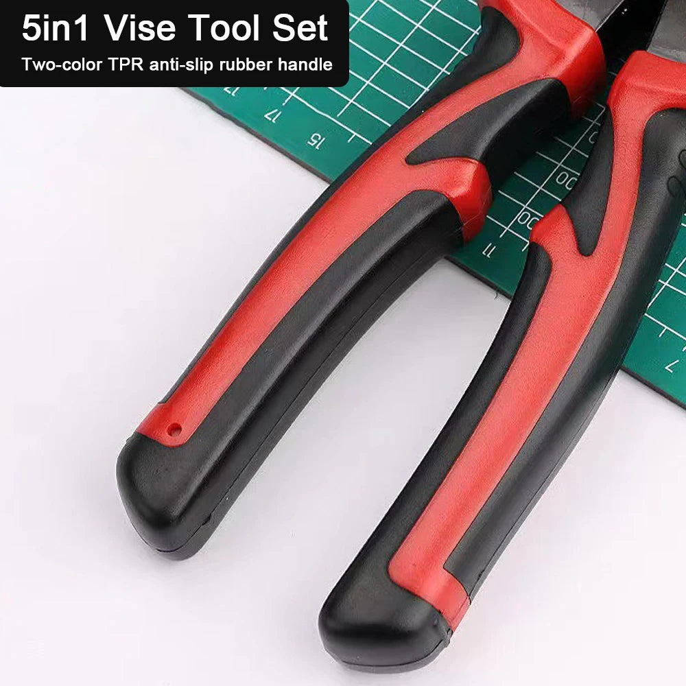 Multifunctional 5 in 1 Steel Pliers Interchangeable Head Special For Electricians