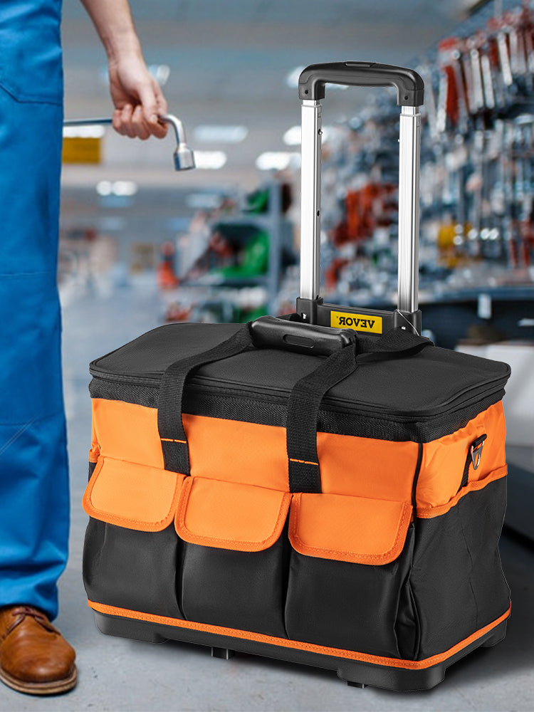 20in Rolling Tool Bag, Portable Wheeled, Folding, Large, Thick and Waterproof