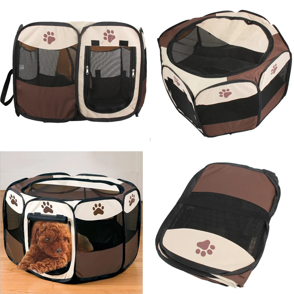 Portable Foldable Pet Dog Tent House For Dogs Playpen Tent Crat Outdoor Waterproof