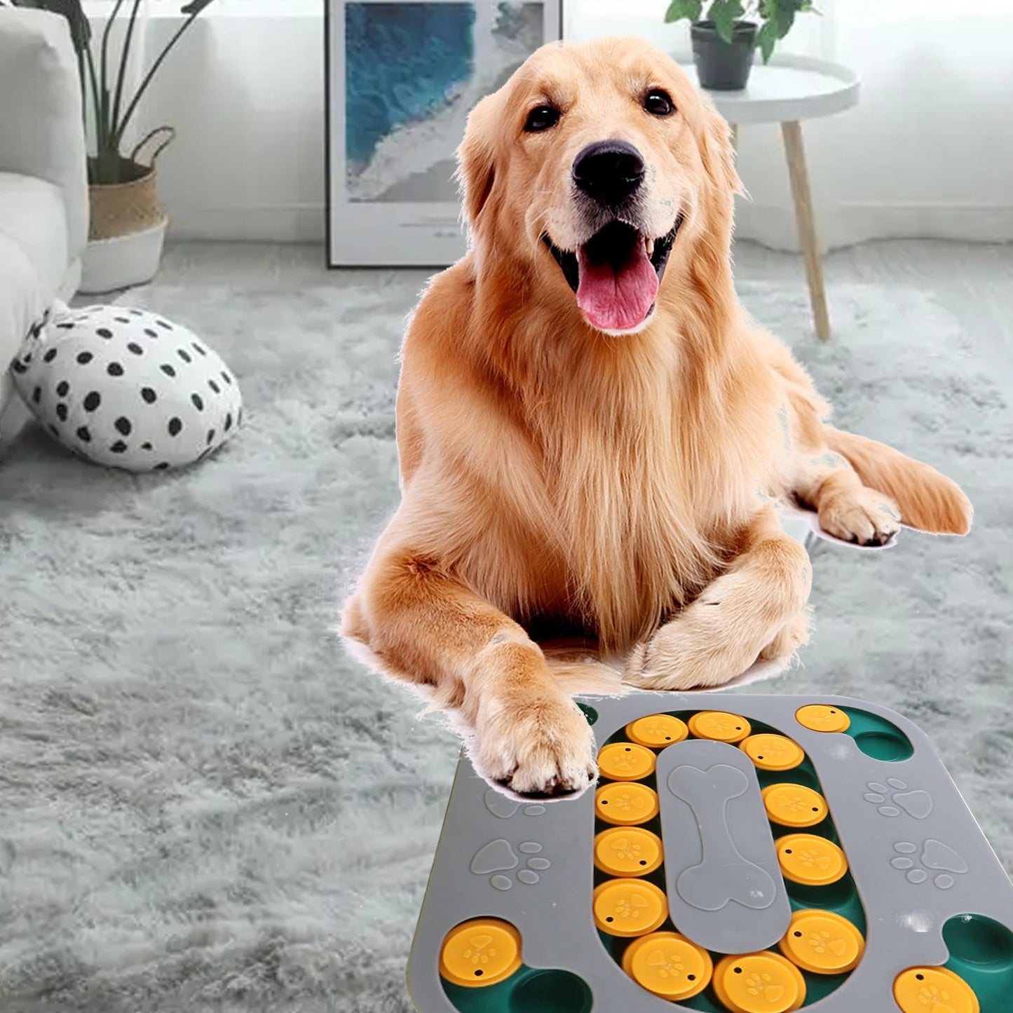 Dog Puzzle Toys Slow Feeder Food Dispenser Interactive Pet Toy For IQ Training