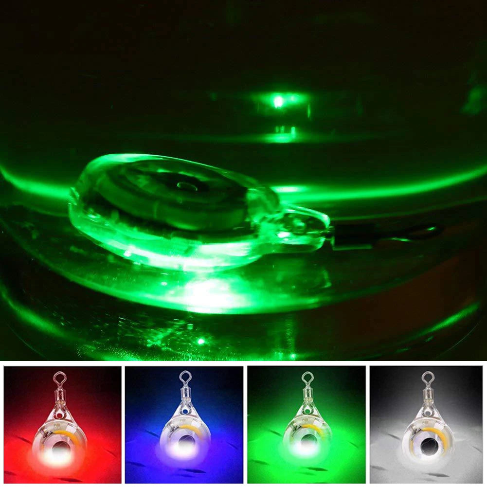 10-100Pcs Mini Fishing Lure Light LED Deep Drop Underwater Eye Shape Fishing Squid Bait