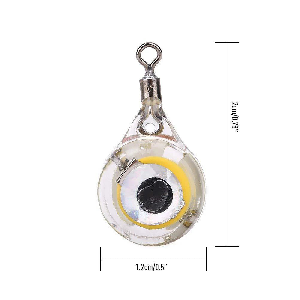 10-100Pcs Mini Fishing Lure Light LED Deep Drop Underwater Eye Shape Fishing Squid Bait